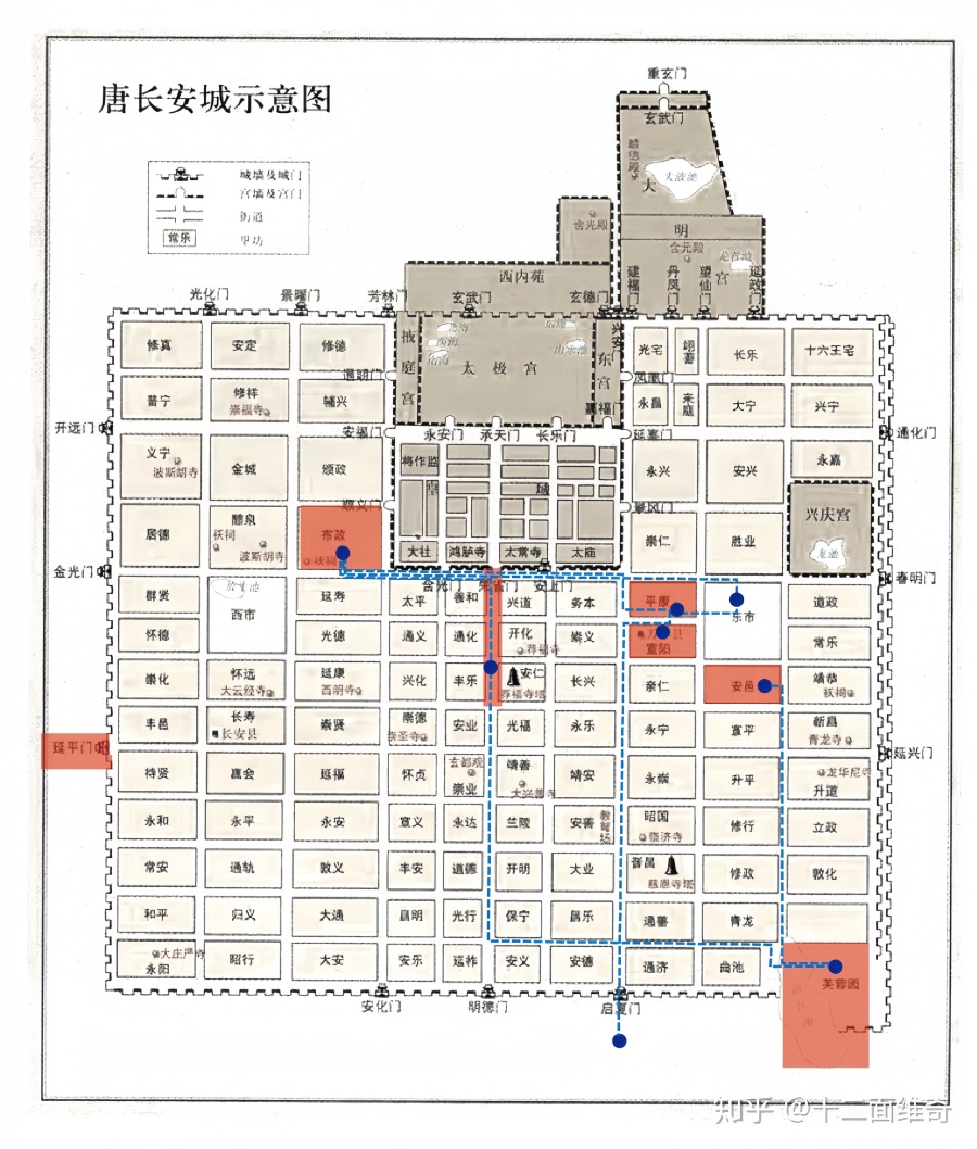 唐长安城地图